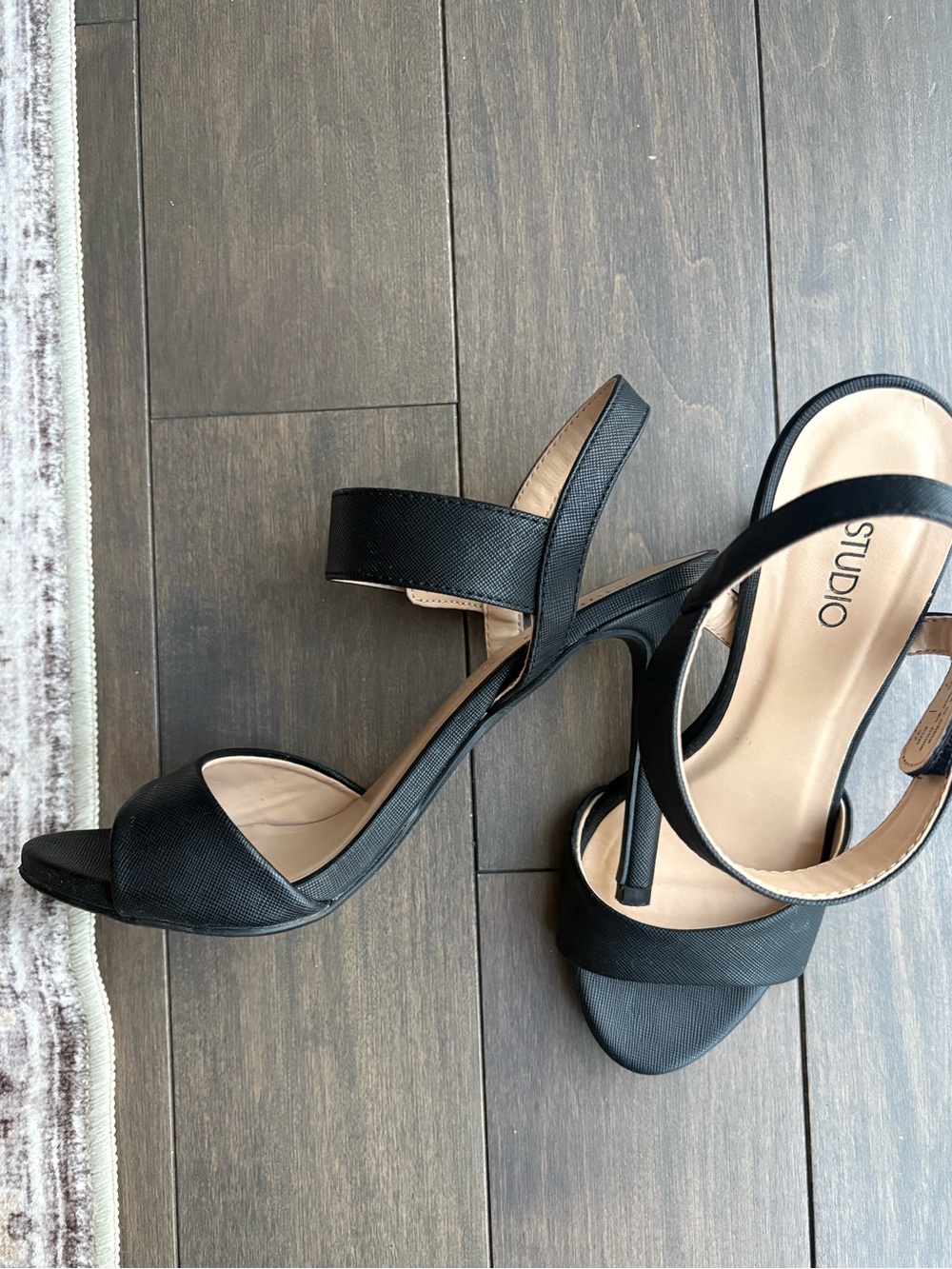 Black High Heel Sandals for Women